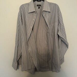 Arrow Men's Gray Striped Shirt Jacket
